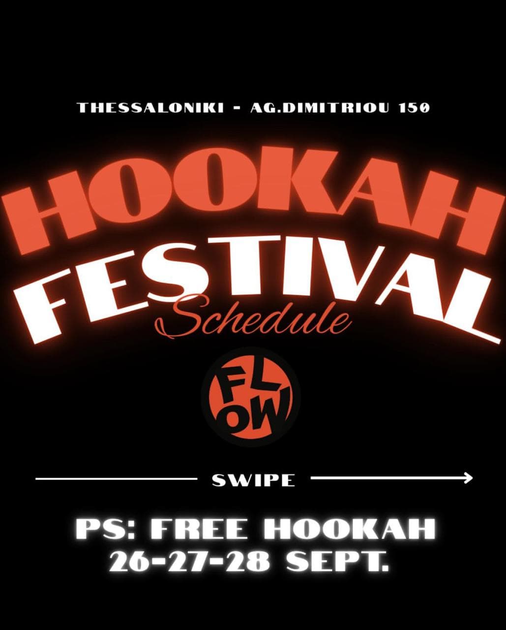 Hookah Festival - Schedule